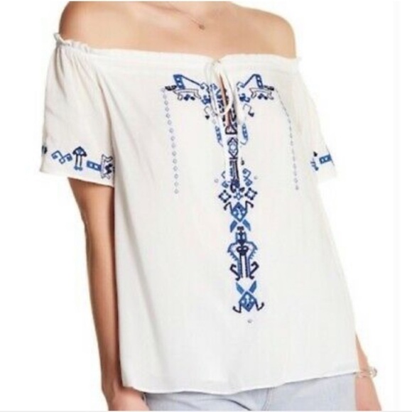 Parker Off Shoulder Embroidered Top - Picture 3 of 16